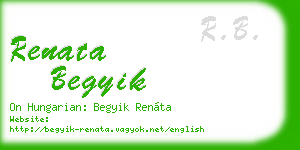 renata begyik business card